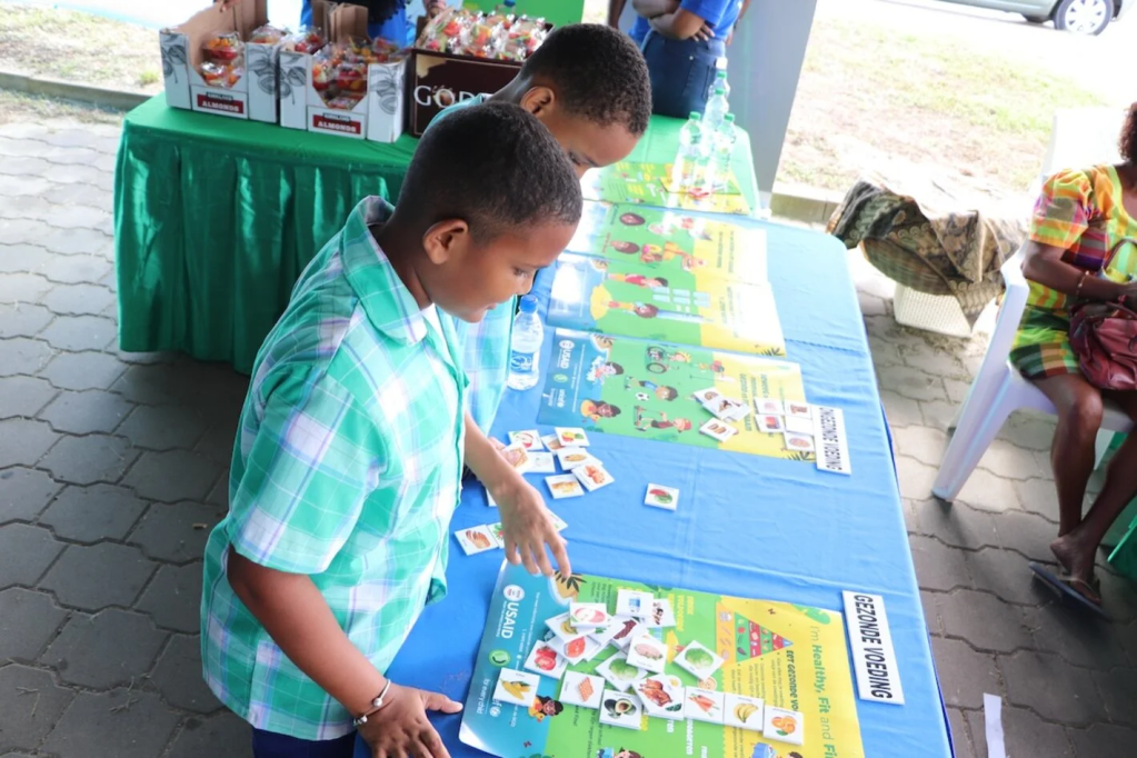 Participants at the Interactive Health fair hosted in Lelydorp Suriname