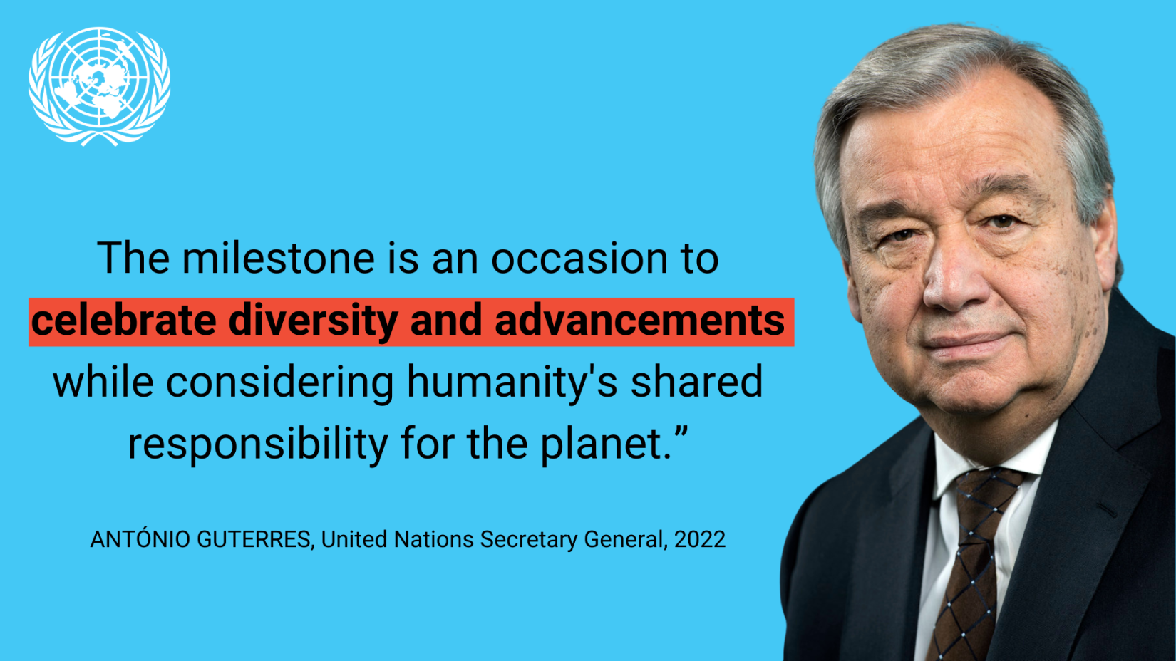 Quote Secretary General for day of 8 billion